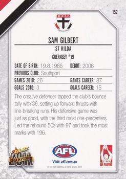 2011 Select AFL Champions #152 Sam Gilbert Back